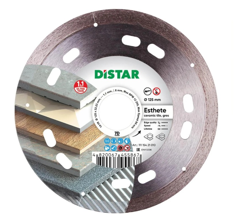 Diamantkapskiva DISTAR 11115421010; 125x22,23x1,1 mm