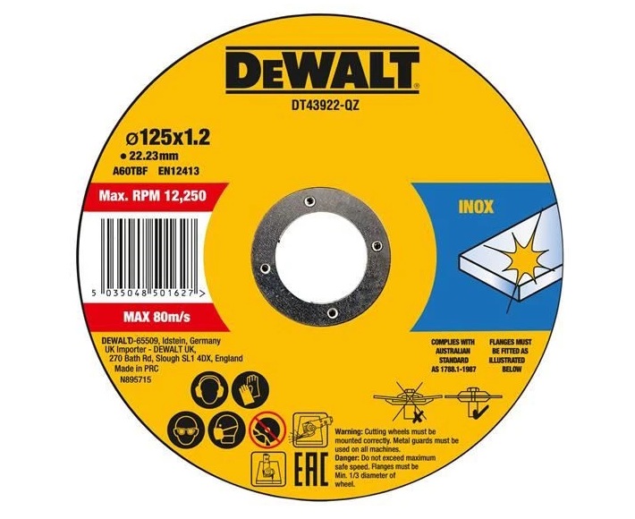Sågklinga DeWalt DT43922-QZ; 125x22,23x1,2 mm; 10 st.