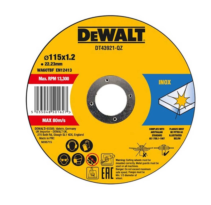 Sågklinga DeWalt DT43921-QZ; 115x22,23x1,2 mm; 10 st.