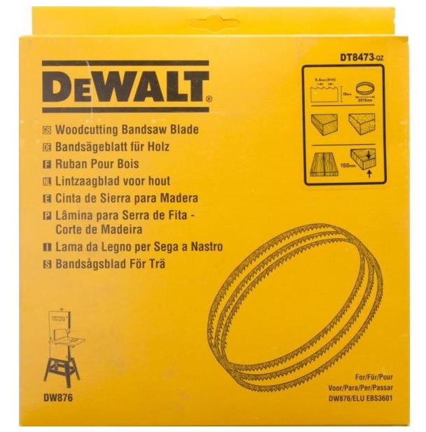 Sågblad för bandsåg DeWalt DT8473-QZ; 2215x16x0,6 mm; 4 TPI; 3 st.