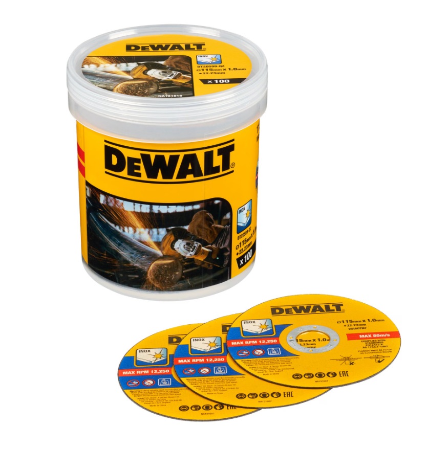 Kapskiva DeWalt DT20599-QZ; 115x22,23x1,0 mm; 100 st.