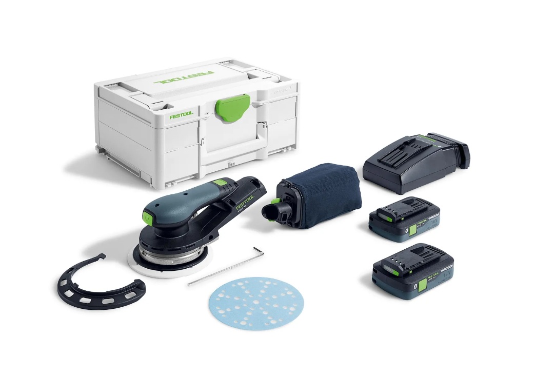 Excenterslip Festool ETSC 2 150 4,0 I-Plus; 18 V; 2x4,0 Ah batt.