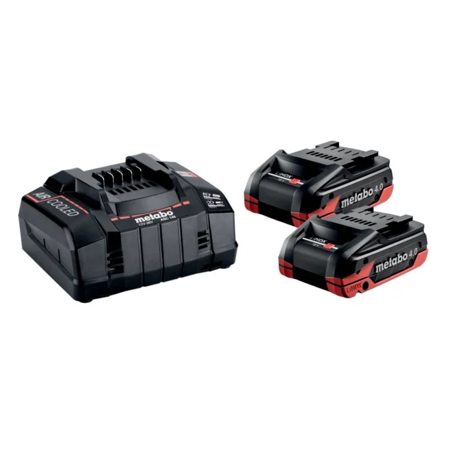 Tillbehörsset Metabo Basic set 2; 18 V; 2x4,0 Ah batt.