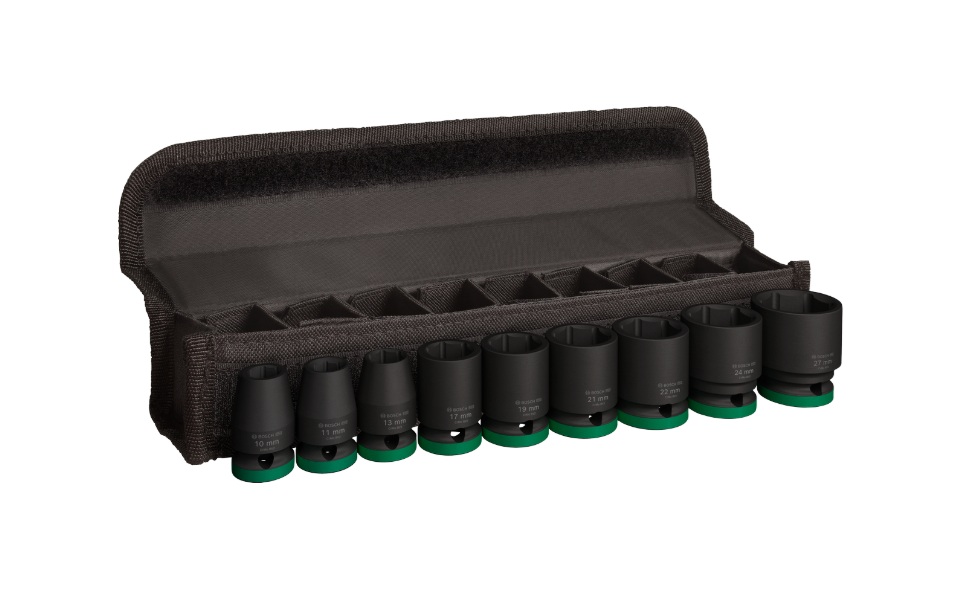 Krafthylsesett Bosch 2608003039; 1/2''; 10-19 mm; 9 st.
