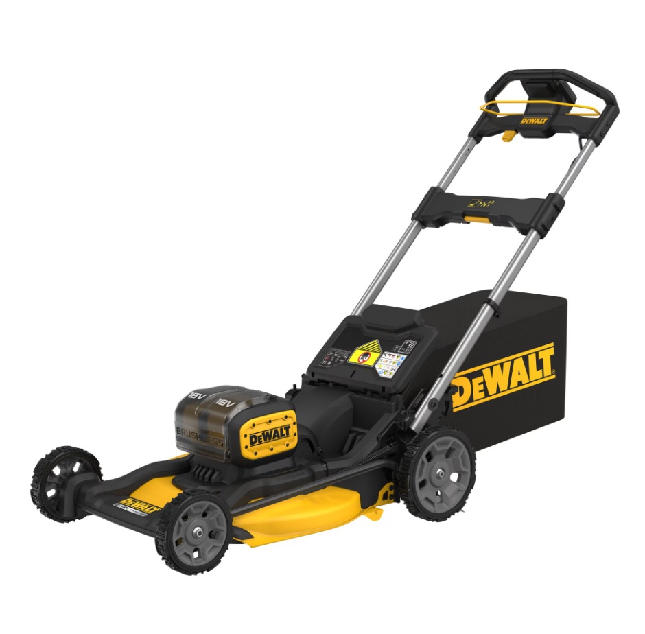 Batteridriven gräsklippare DeWalt DCMWP134N; 2x18 V (utan batteri och laddare)
