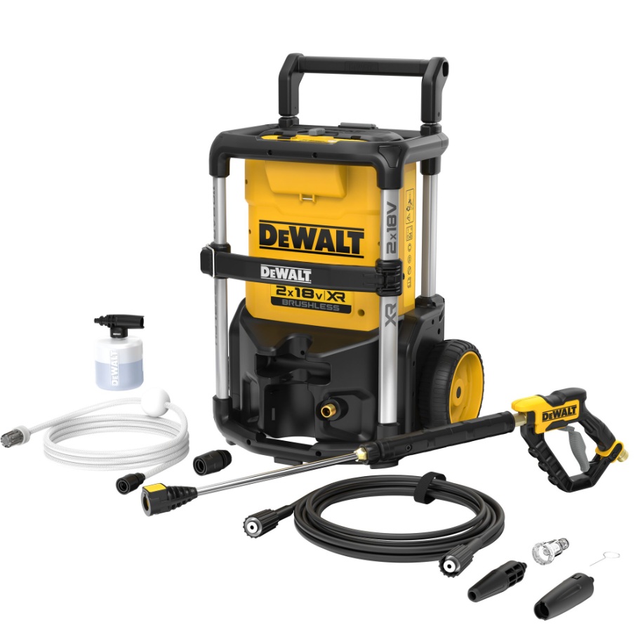 Högtryckstvätt DeWalt DCMPW1600N; 2x18 V (utan batteri och laddare)