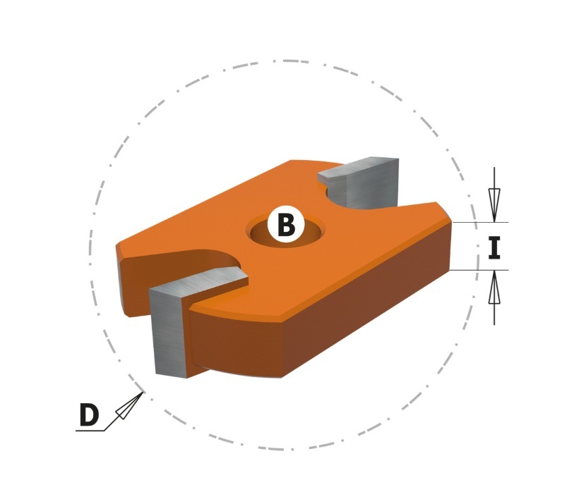 Skivnotfräs Cmt 822.025.11; D=41,2 mm; B=8 mm; I=3,7 mm