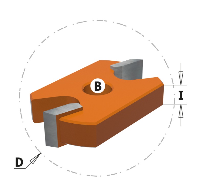 Skivnotfräs Cmt 822.026.11; D=41,2 mm; B=8 mm; I=7,14 mm