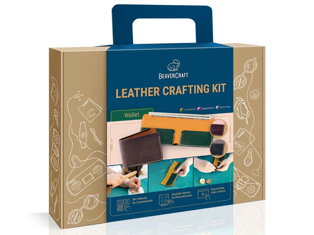 Snideriset BeaverCraft DIY L WALLET Black&Grey; 17 st.