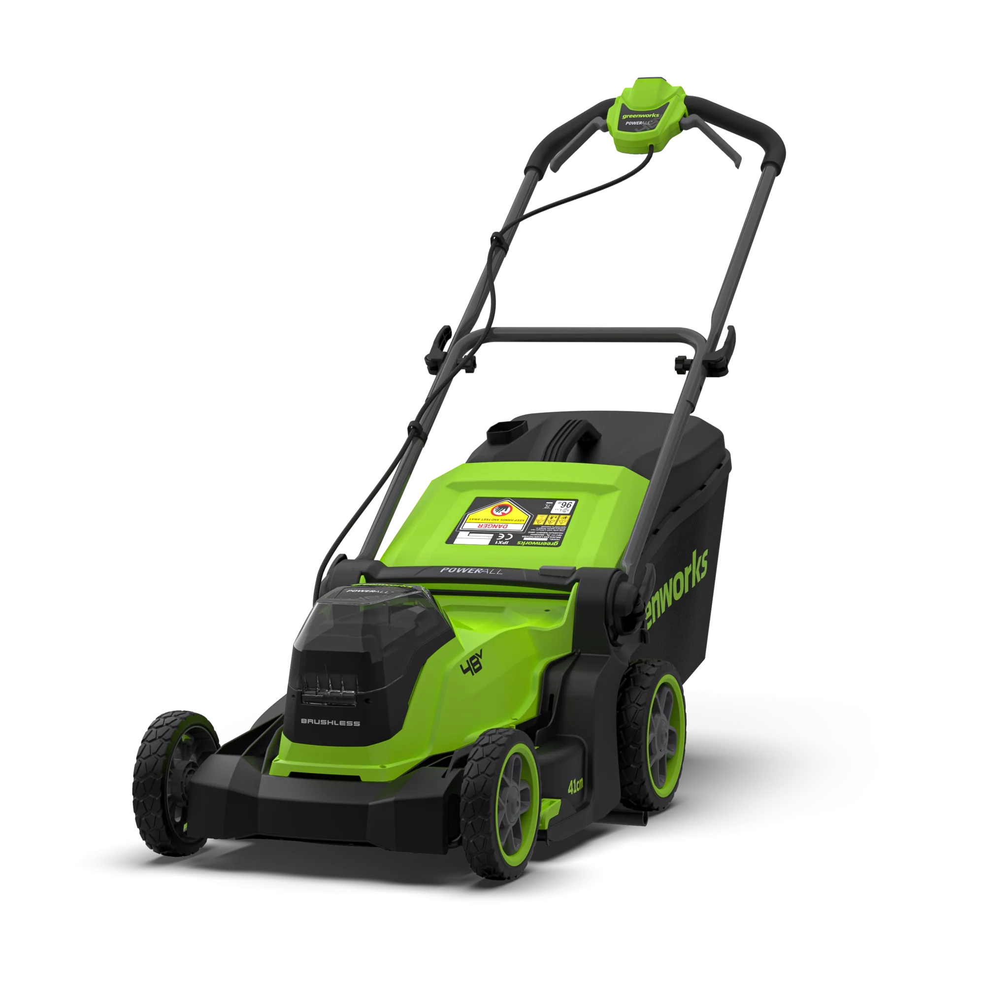 Batteridriven gräsklippare Greenworks LM4102A1; 48 V; 41 cm (utan batteri och laddare)