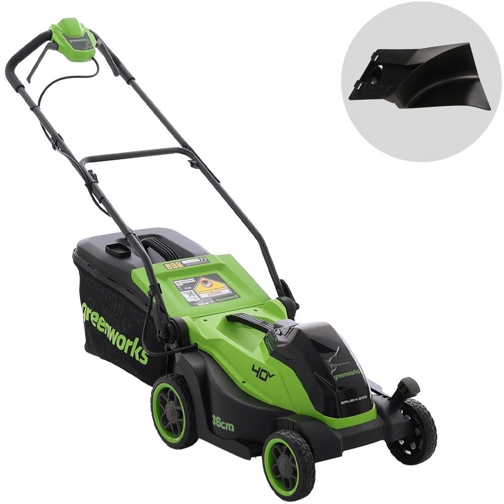 Batteridriven gräsklippare Greenworks LM3604A1; 40 V; 36 cm (utan batteri och laddare)
