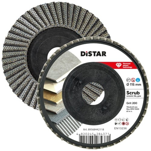 Lamellrondeller DISTAR 89568442118; 115 mm; 22,23 mm; P200