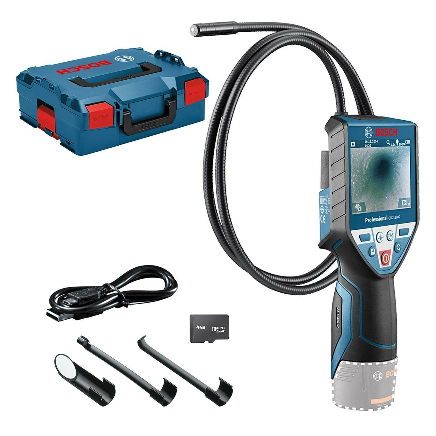 Sladdlös inspektionskamera Bosch GIC 120 C; 12 V (utan batteri och laddare)