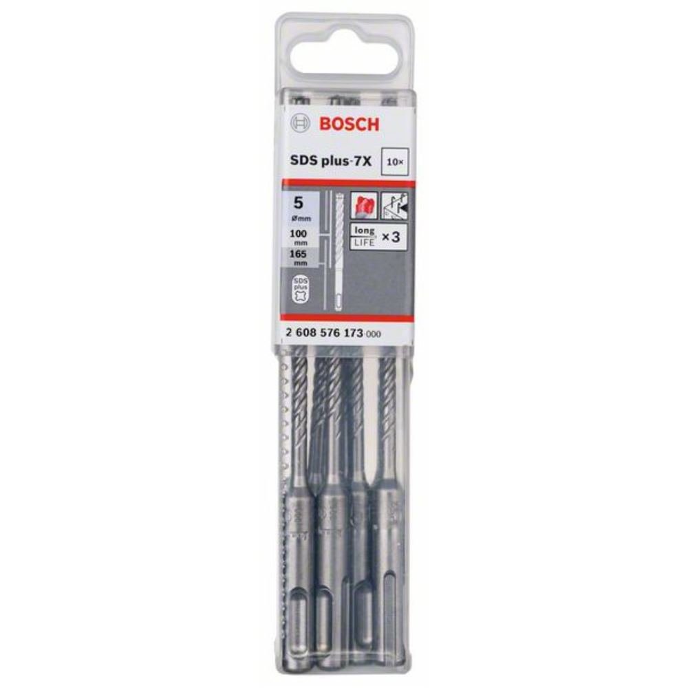 Borr för betong Bosch SDS-plus 7X; 5x100x165 mm; 10 st.