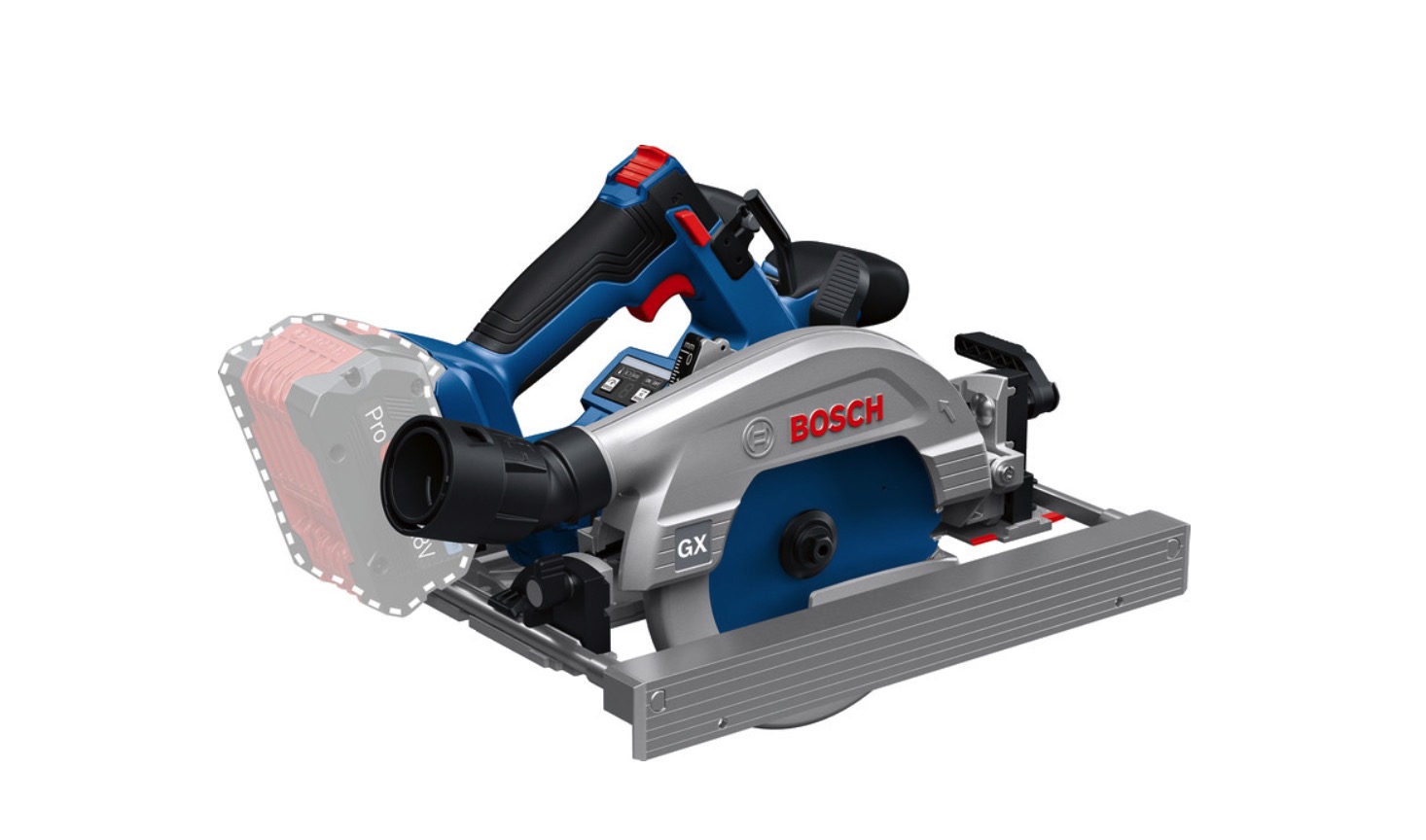 Batteridriven cirkelsåg Bosch GKS 18V-57-2 GX; 18 V (be akumuliatoriaus ir pakrovėjo) + L-BOXX 238