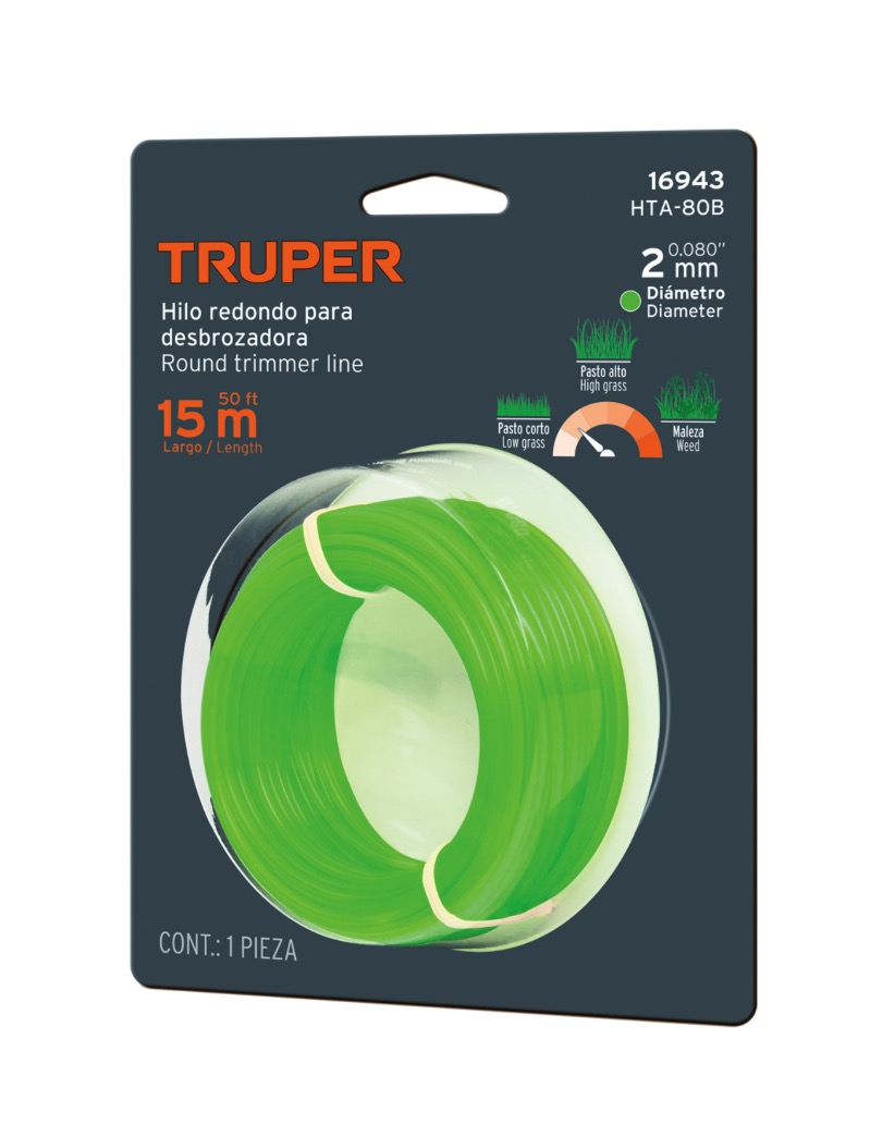 Trimmertråd Truper HTA-80B; 2,0 mm x 15 m