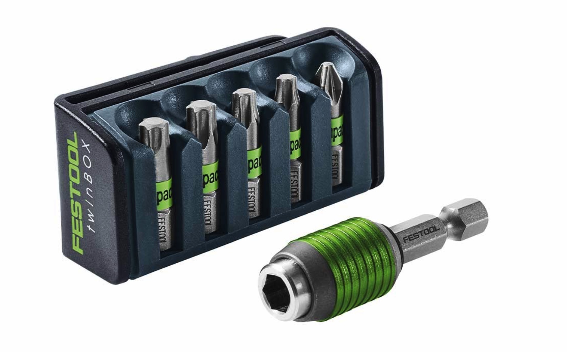Bitssats för skruvmejsel Festool 204383; TX/PZ; 5 st. + bitshållare