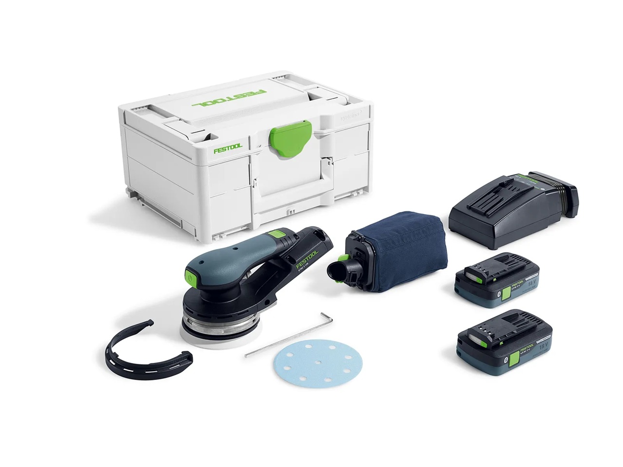 Excenterslip Festool ETSC 2 125 4,0 I-Plus; 18 V; 2x4,0 Ah batt.