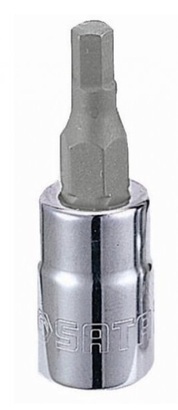 Hylsa med spindel Sata S21202; 1/4''; HEX4
