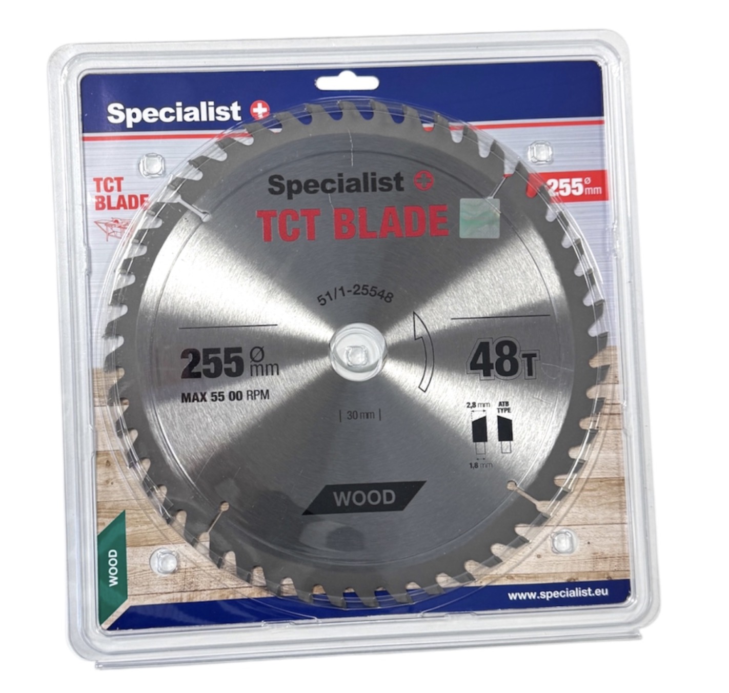 Sågklinga för trä Specialist+ Wood; 255x30/25,4 mm; Z48