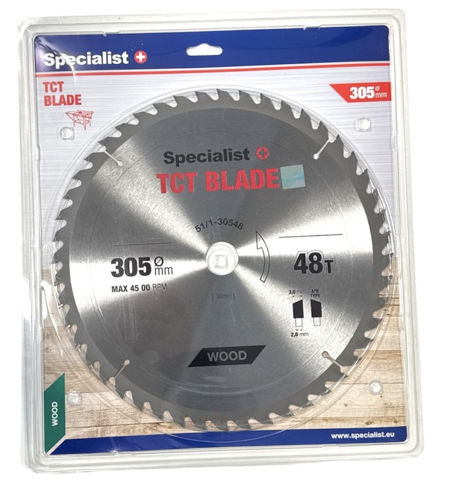 Sågklinga för trä Specialist+ Wood; 305x30 mm; Z48