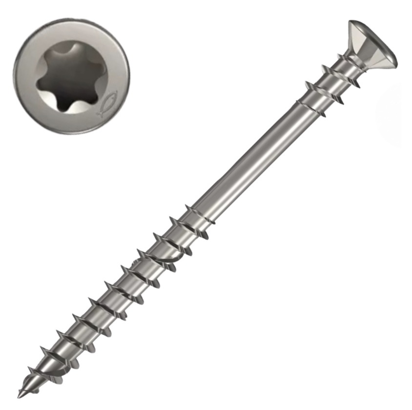 Träskruv Fischer FPF-ST A2P; 5,5x50 mm; TX20; 200 st.