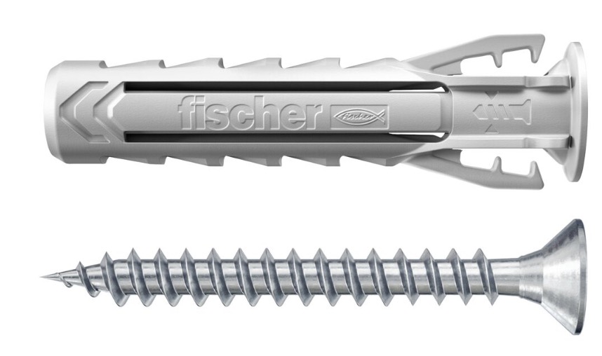 Plugg med skruv Fischer SX Plus S; 4,0x20 mm; 25 st.
