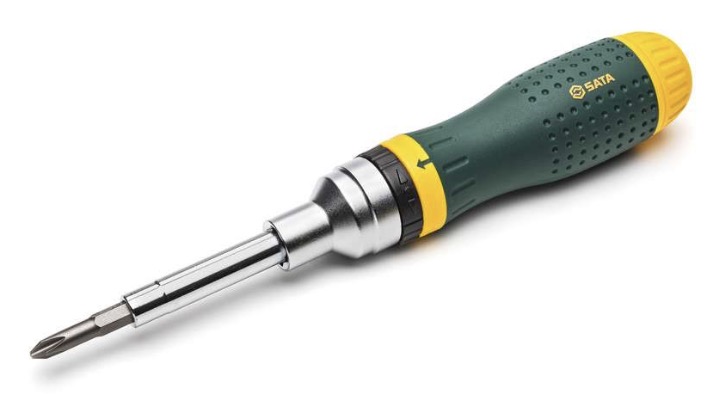 Skruvmejselskaft Sata ST09350 + Bits spår