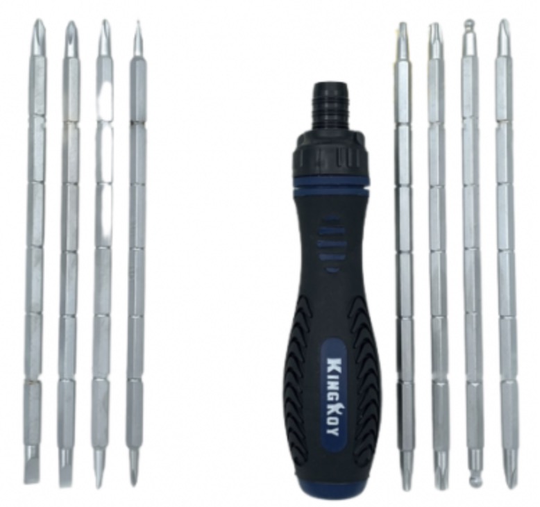 Skruvmejselskaft KingRoy KR696G + Bits spår