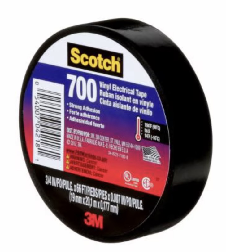 Isoleringstejp 3M Scotch 700; 19 mm; 20 m; svart