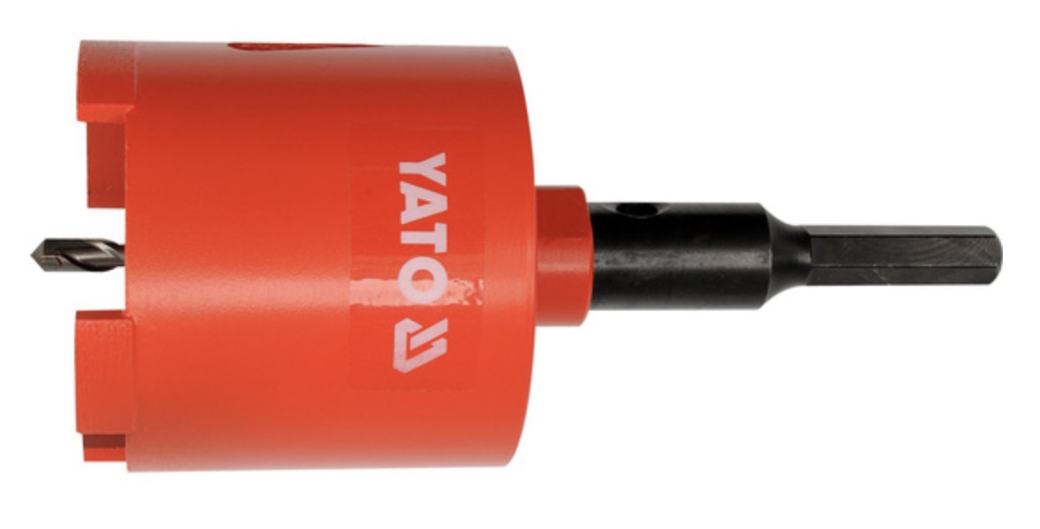 Diamantborrkrona med skaft och centreringsborrbit Yato YT-6045; 68 mm