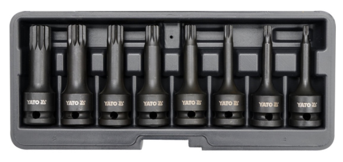 Krafthylsesett Yato YT-1069; M5-M18; 8 st.