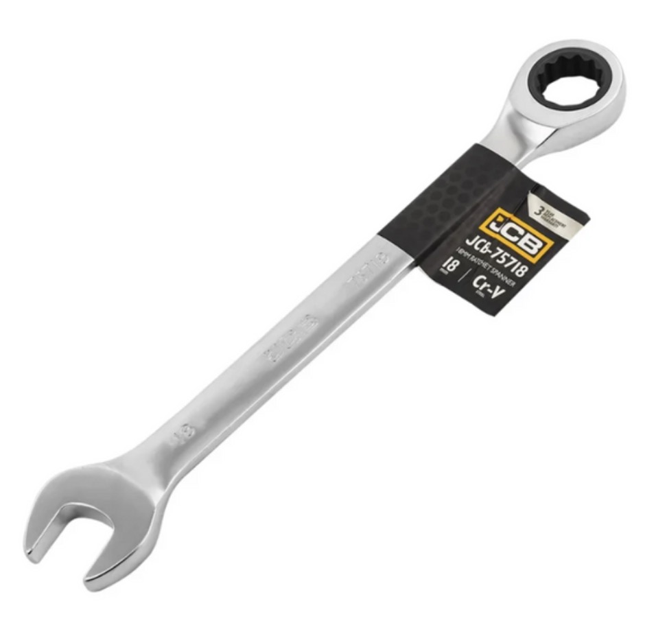 Nyckel med spärrhandtag JCB 75718; 18 mm