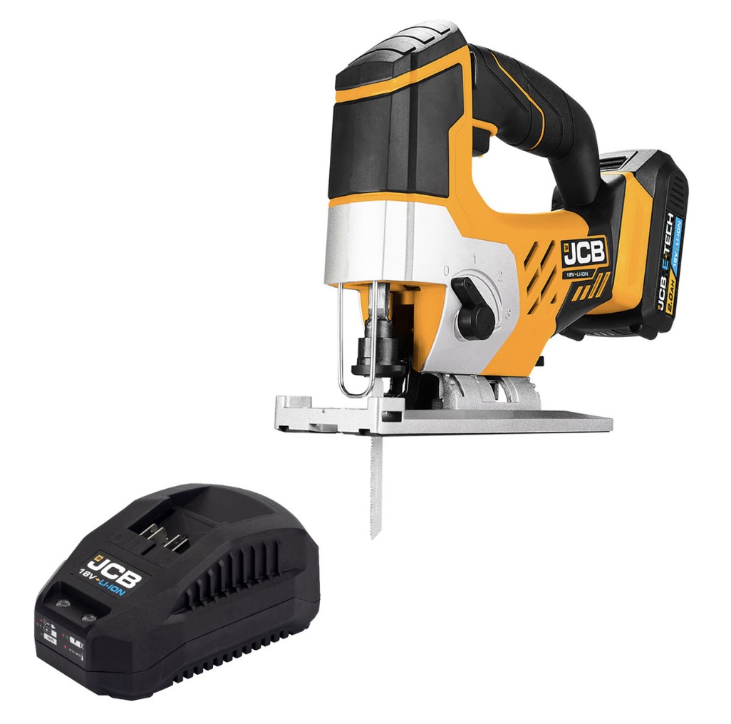 Batteridriven sticksåg JCB 18JS-2XB-E; 18 V; 1x2,0 Ah batt.