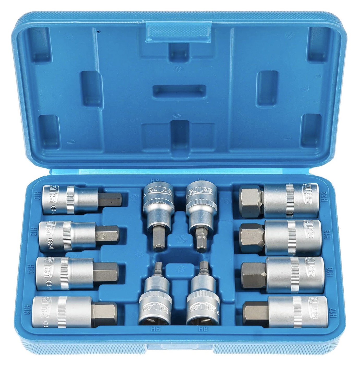 Hylsbitssats SATRA S-SH1212; 1/2''; 5-22 mm; 12 st.