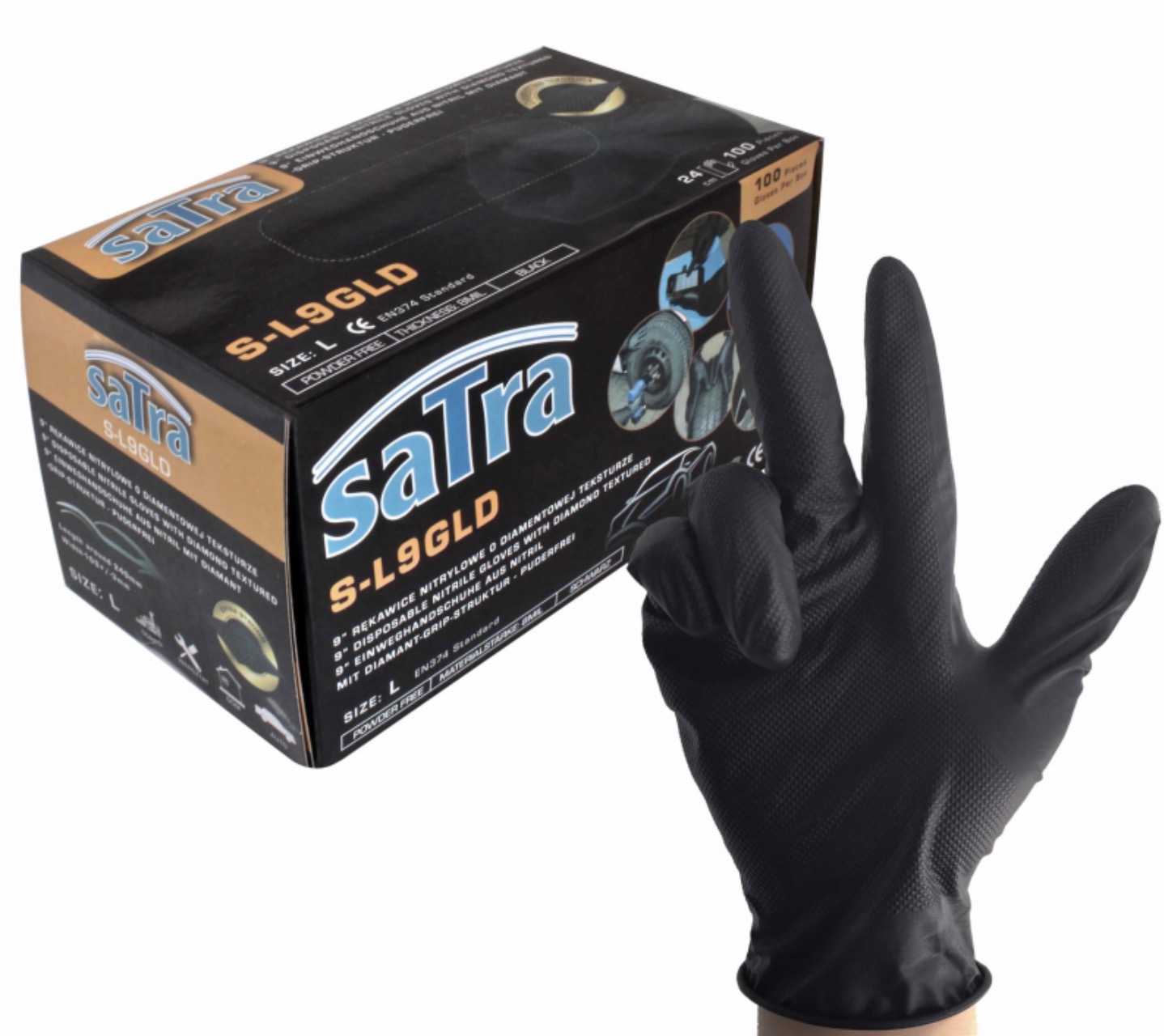Handskar SATRA S-L9GLD; XL; 100 st.