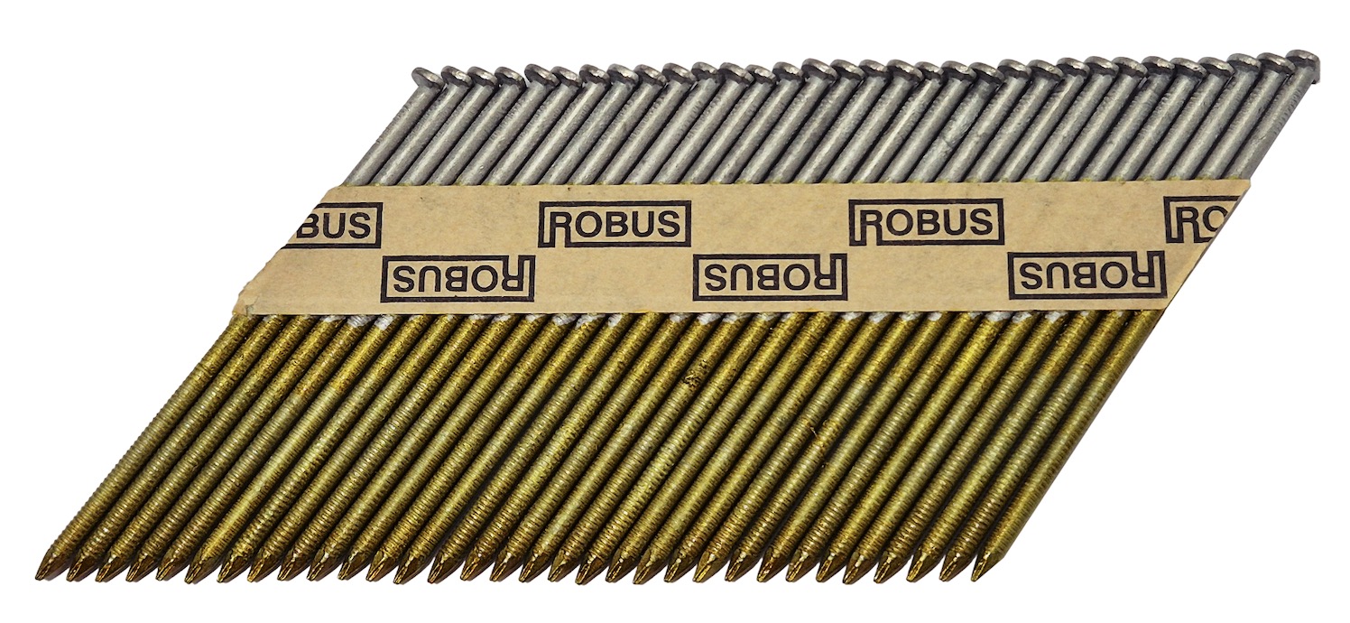 Spik Robus; 90x3,1 mm; 34°; 3000 st.; varmförzinkad; räfflad