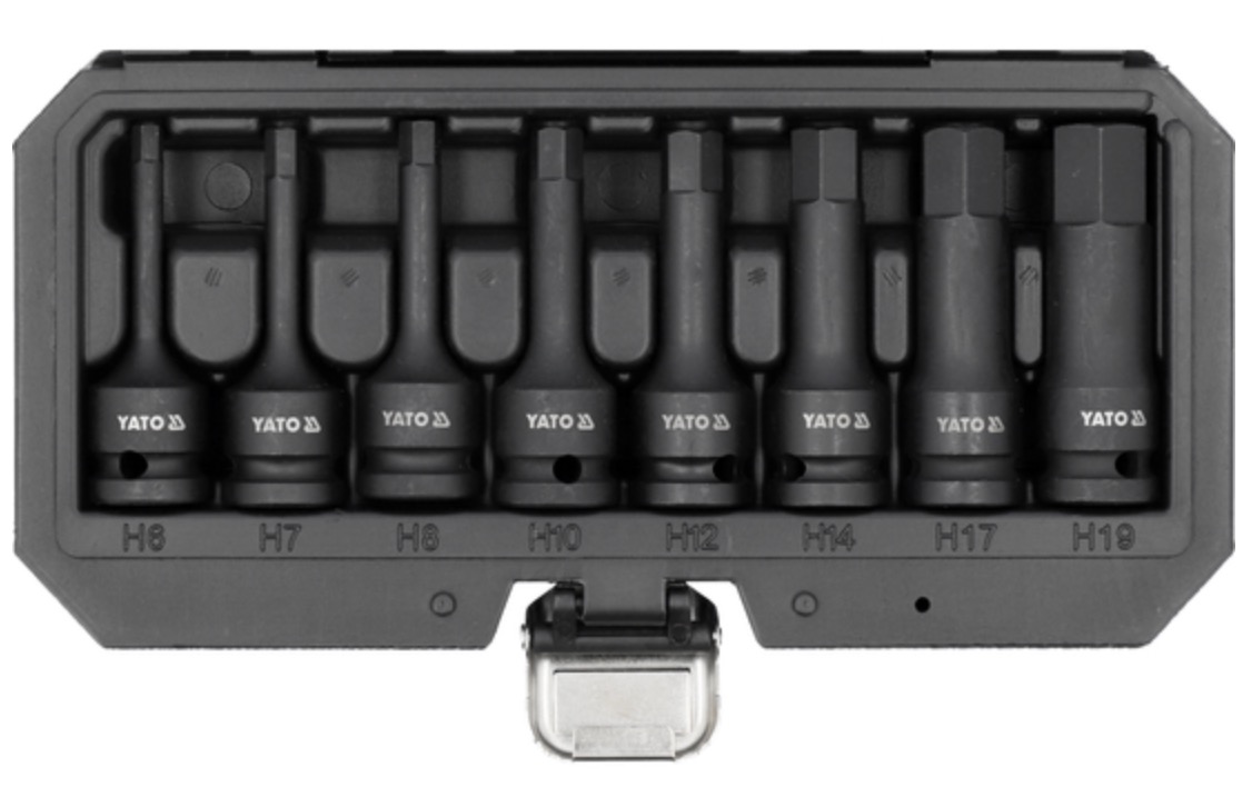 Slaghylsa set Yato YT-1066; 1/2''; 8 st.
