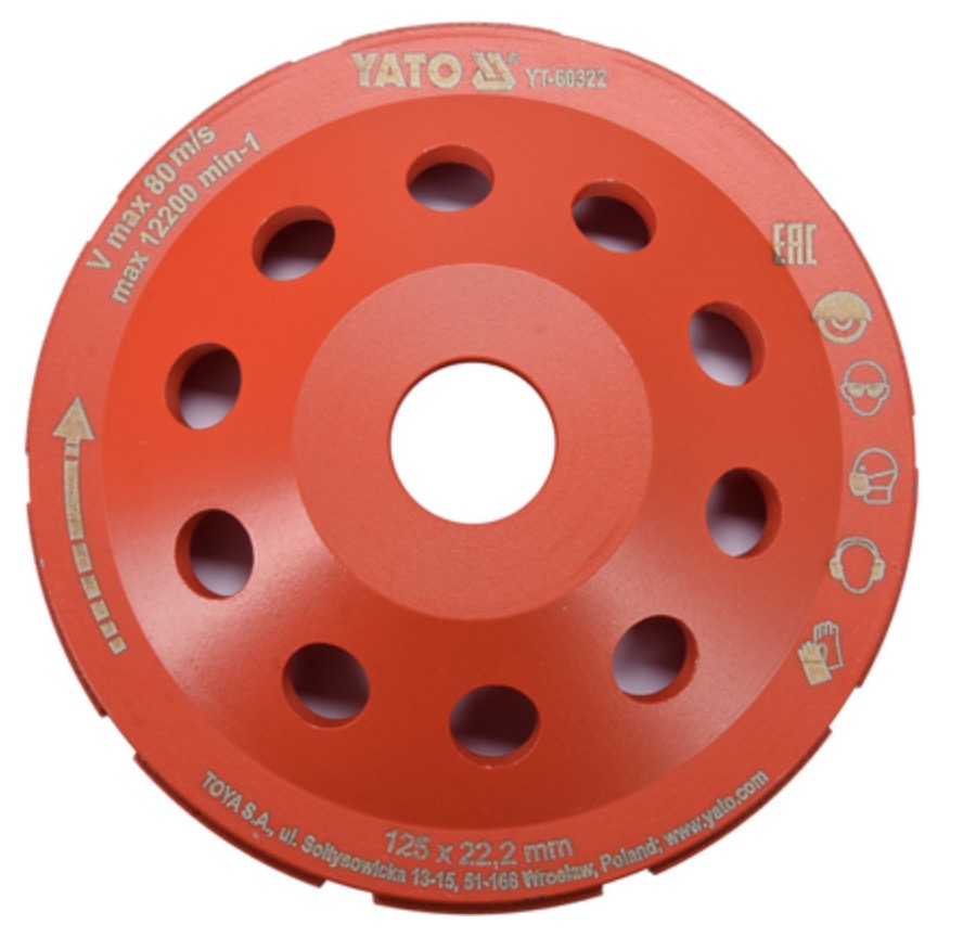 Diamantslipskiva Yato YT-60322; 125 mm