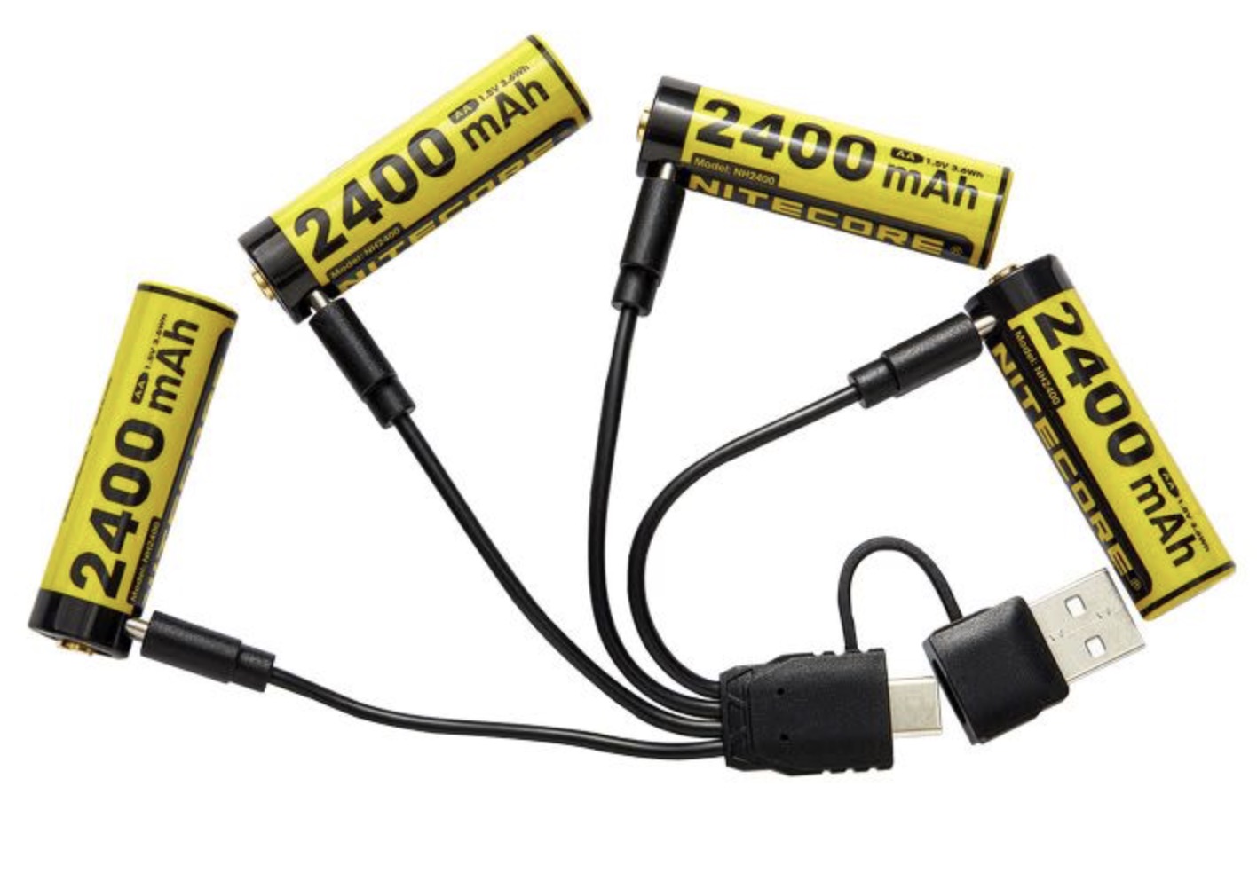 Batteri Nitecore NH2400; 1,5 V; 4x2,4 Ah; 4 st.