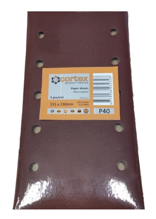 Slipband Cortex 31420; 115x230 mm; P150; 5 st.