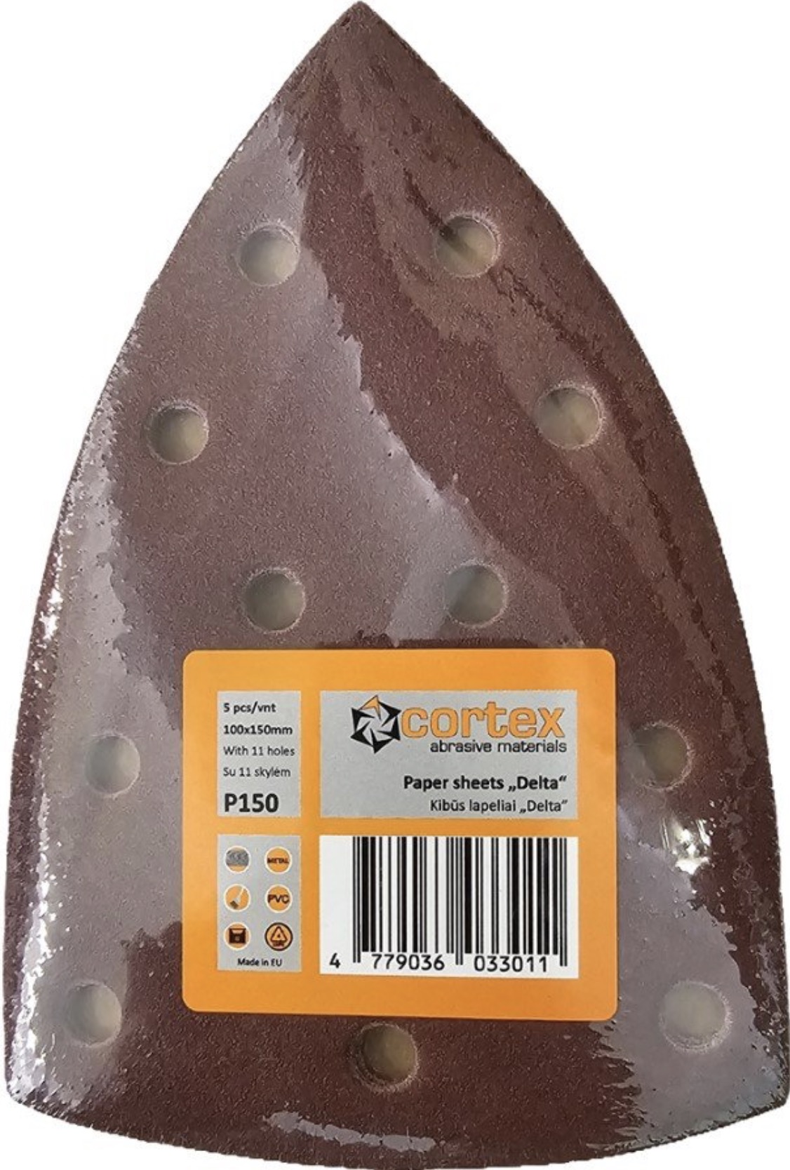 Sandpapper för multislipar Cortex 35235; 100x150 mm; P150; 5 st.