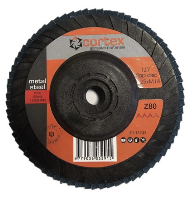 Lamellrondeller Cortex 30916; 125 mm; P80