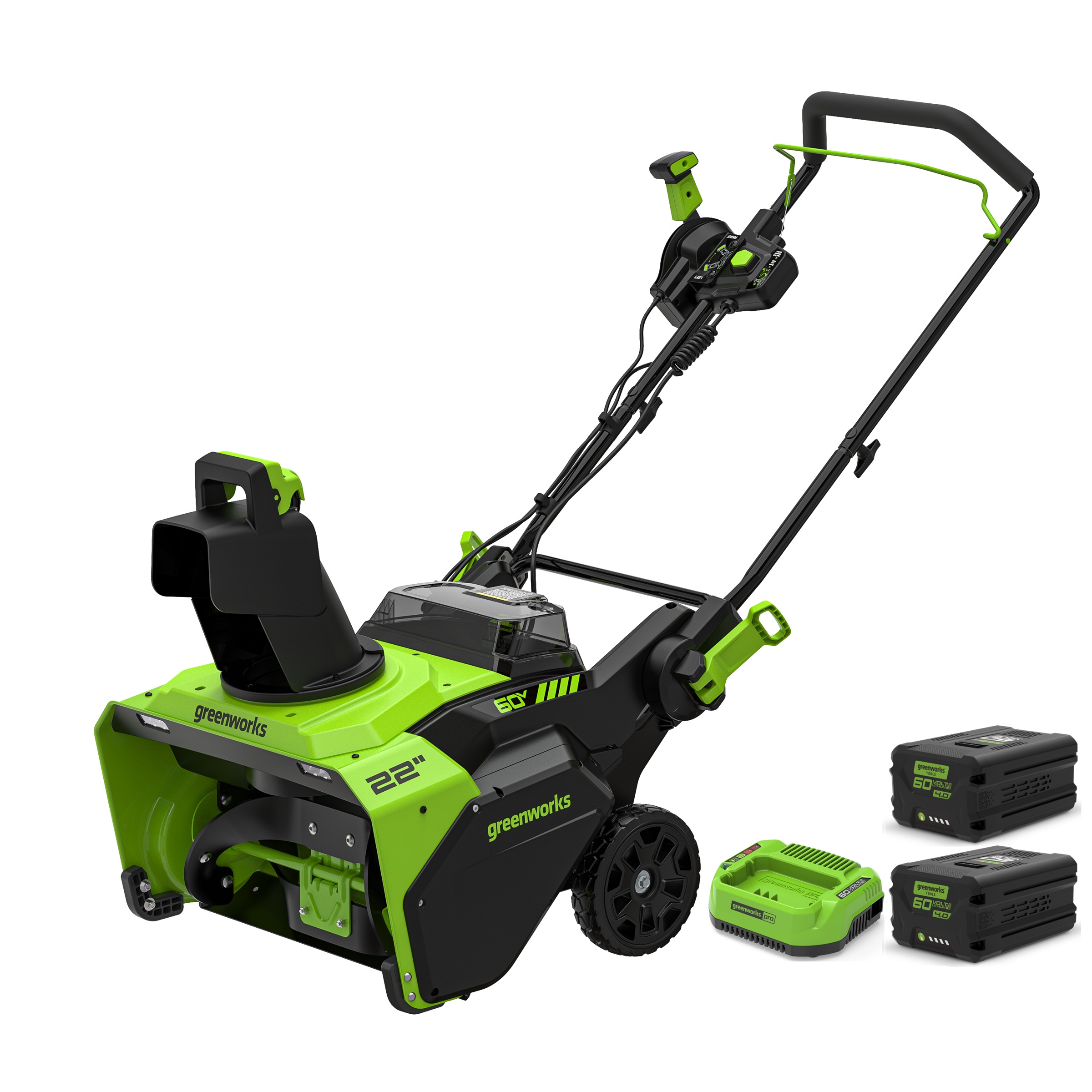Snöslunga Greenworks GD60STK4X; 60 V; 2x4,0 Ah batt.