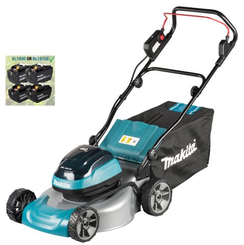 Batteridriven gräsklippare Makita DLM466ZX; 2x18 V (utan batteri och laddare)