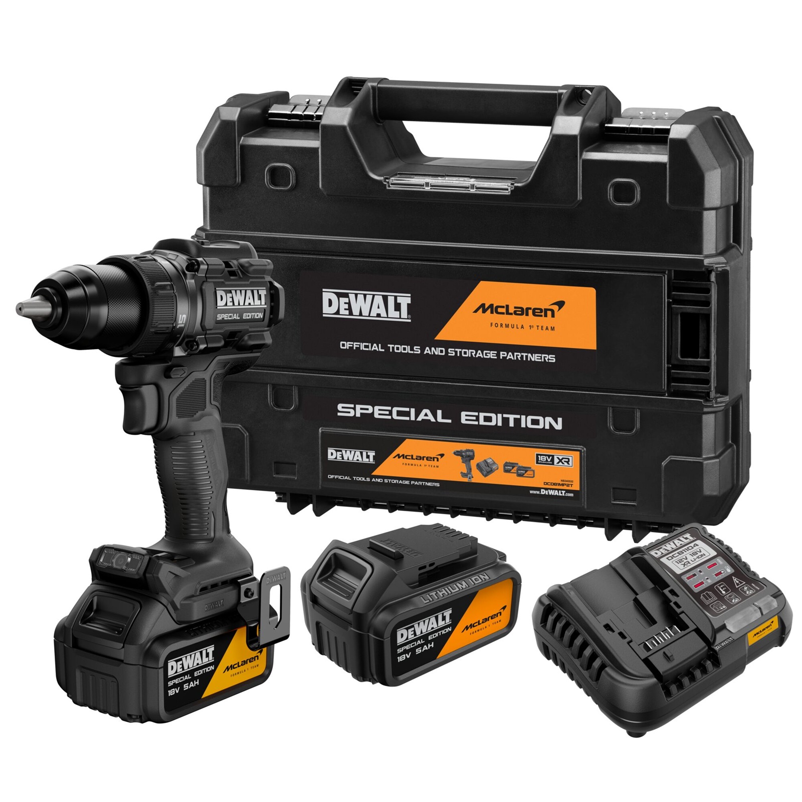 Skruvdragare/borr DeWalt DCD81MP2T; 18 V; 2x5,0 Ah batt.
