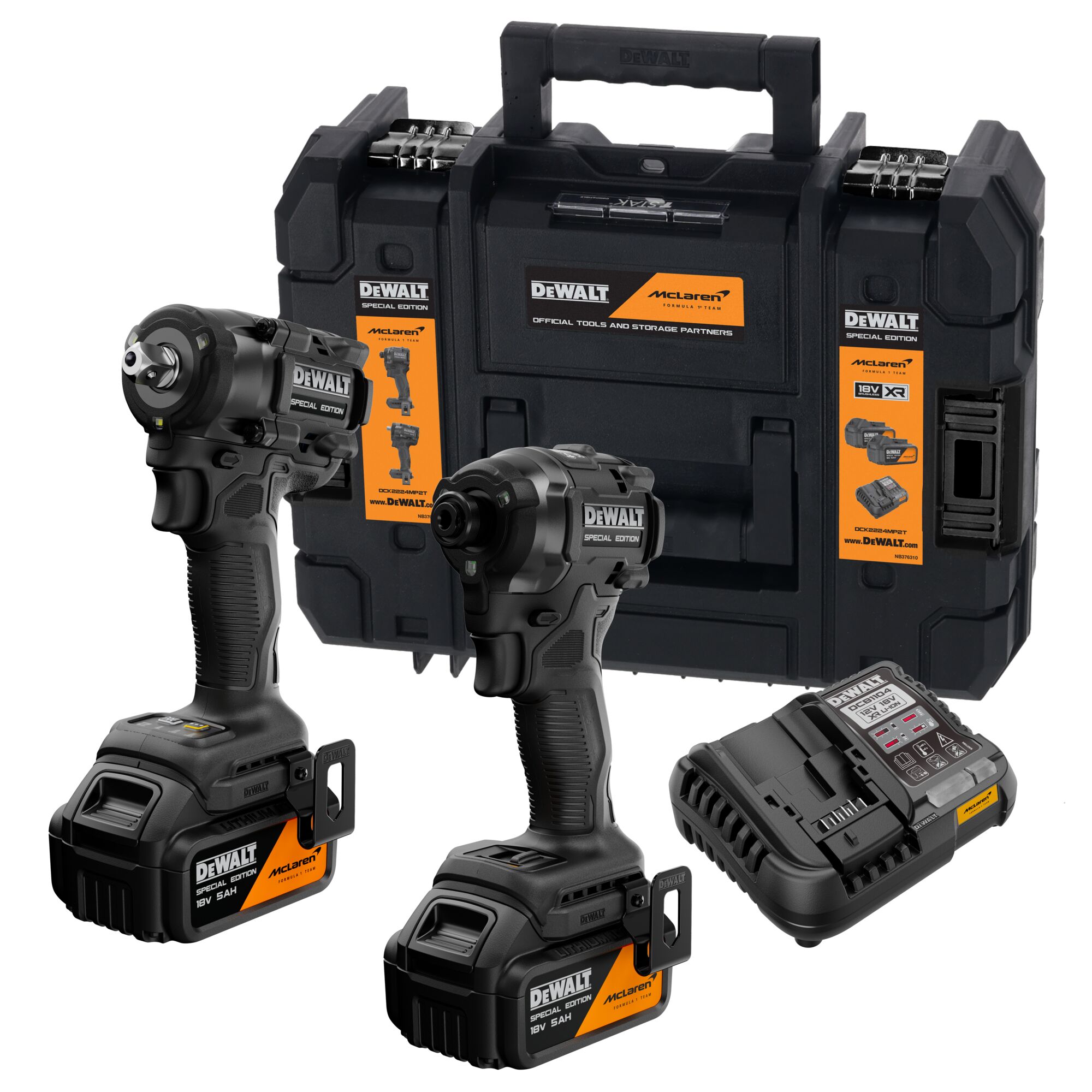 Verktygspaket DeWalt DCK2224MP2T; 18 V; 2x5,0 Ah batt.