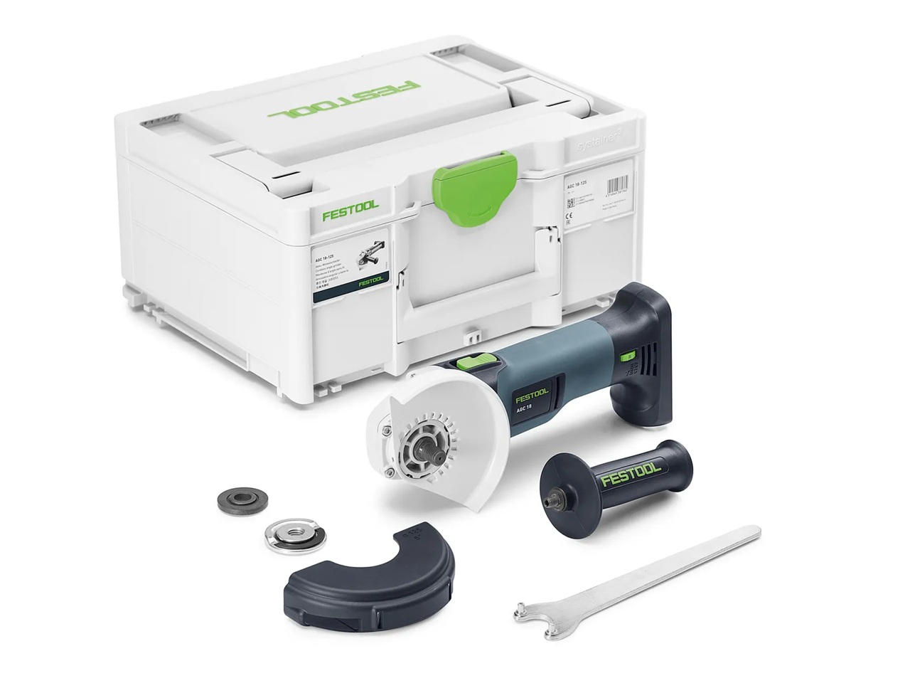 Vinkelslip Festool AGC 18-125 EB-Basic; 18 V (utan batteri och laddare)