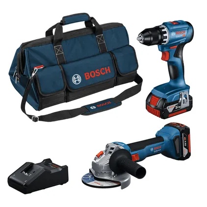Verktygspaket Bosch 0615A5007N; 18 V; 2x4,0 Ah batt.