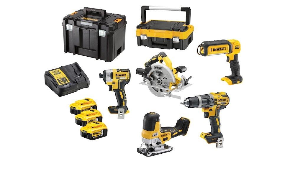 Verktygspaket DeWalt DCK500P3T-QW; 18 V; 3x5,0 Ah batt.